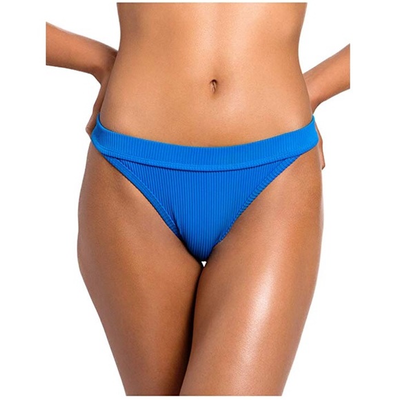 Luxe Ribbed Bikini Set- Blue (6 Sizes) - Picture 4 of 8